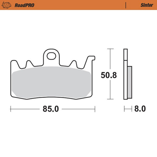 Moto-Master BMW Sintered Left Front Brake Pads R 1250 RT SPORT 2019-2024 (MM-408001)