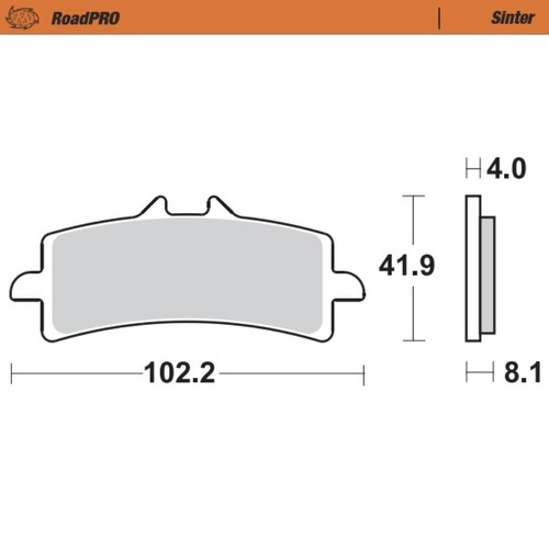 Moto-Master Triumph TIGER 850 SPORT 2021-2024 Sintered Right Front Brake Pads