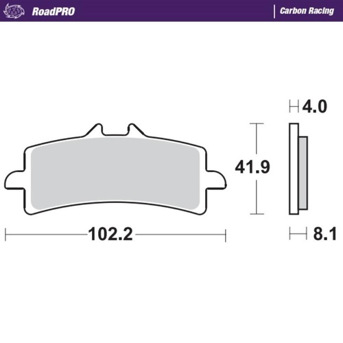 Moto-Master Triumph STREET TRIPLE 765 RS 2017-2025 Carbon Racing Right Front Brake Pads