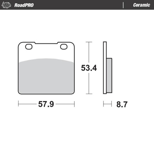 Moto-Master Suzuki Ceramic Left Front Brake Pads (MM-408304)