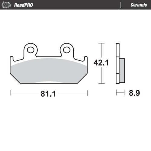 Moto-Master Honda CBR 400 R 1986-1987 Ceramic Left Front Brake Pads