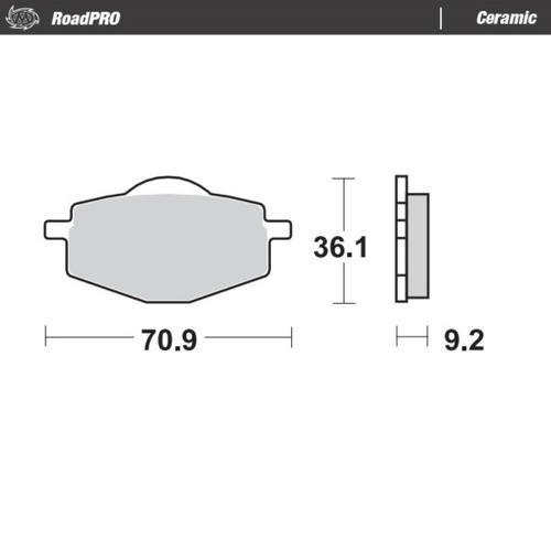 Moto-Master Yamaha XT 500 1986-1989 Ceramic Left Front Brake Pads