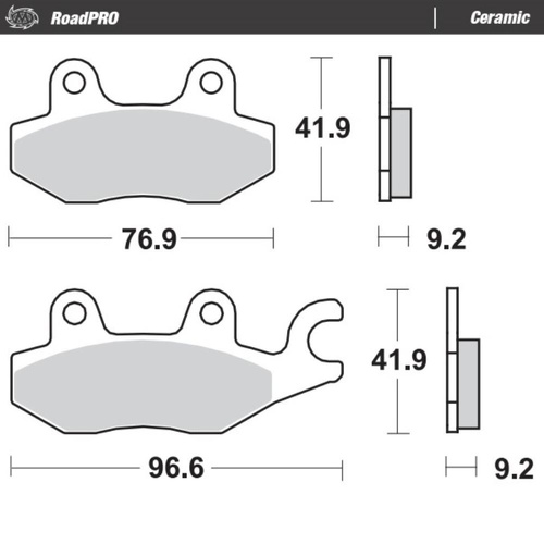 Moto-Master CF Moto Ceramic Left Front Brake Pads (MM-408904)