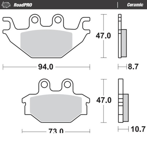 Moto-Master Yamaha MT-125 2014-2019 Ceramic Rear Brake Pads