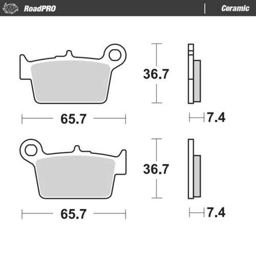 Moto-Master Beta Ceramic Rear Brake Pads M4 125 2006-2024
