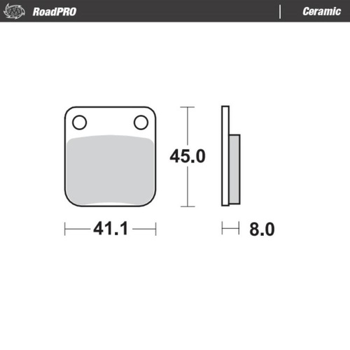 Moto-Master Honda Ceramic Left Front Brake Pads (MM-409204)