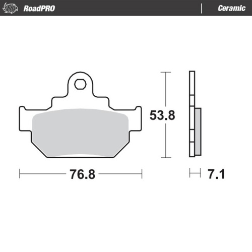 Moto-Master Maico GP 400 E 1987-1988 Ceramic Left Front Brake Pads