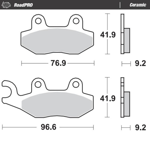 Moto-Master Royal Enfield Ceramic Left Front Brake Pads (MM-409404)