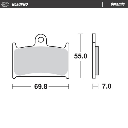 Moto-Master Suzuki BANDIT GSF 1200 S 1996-2000 Ceramic Right Front Brake Pads