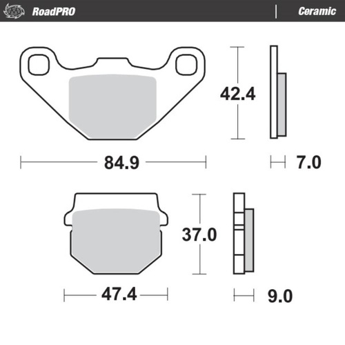 Moto-Master Aprilia RX 125 ENDURO 2008-2012 Ceramic Rear Brake Pads