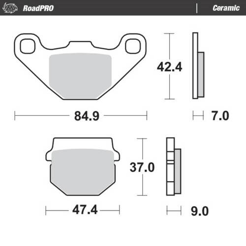 Moto-Master Aprilia Ceramic Rear Brake Pads RS 125 E4 2017