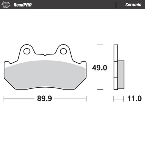 Moto-Master Honda XBR 500 S 1985-1989 Ceramic Left Front Brake Pads