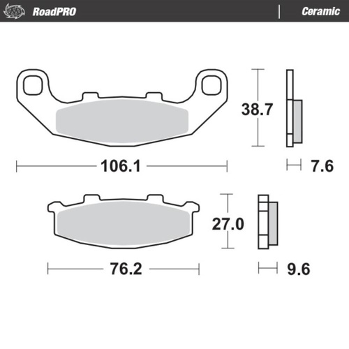 Moto-Master Kawasaki EX 500 1994-1996 Ceramic Left Front Brake Pads