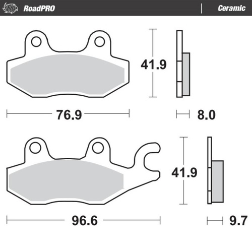 Moto-Master Triumph Ceramic Rear Brake Pads (MM-410204)