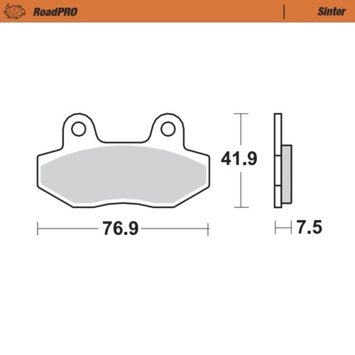 Moto-Master Hyosung GT 125 R SUPERSPORT 2007-2008 Sintered Left Front Brake Pads