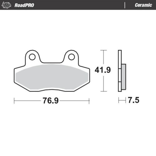 Moto-Master Hyosung GV 650 CUSTOM TRENDKILLER 2007 Ceramic Left Front Brake Pads