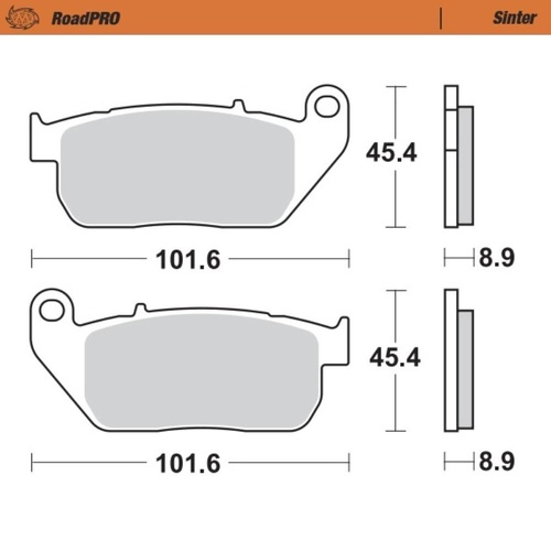 Moto-Master Harley Davidson Sintered Right Front Brake Pads (MM-410401)