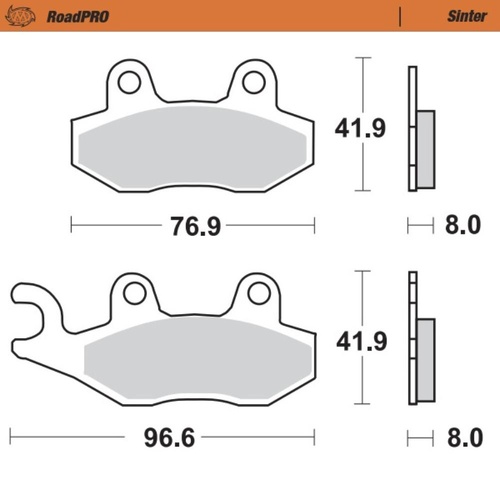 Moto-Master Suzuki TS 125 R 1989-1996 Sintered Left Front Brake Pads