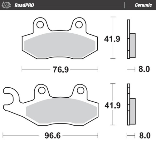 Moto-Master Yamaha Ceramic Left Front Brake Pads (MM-410504)