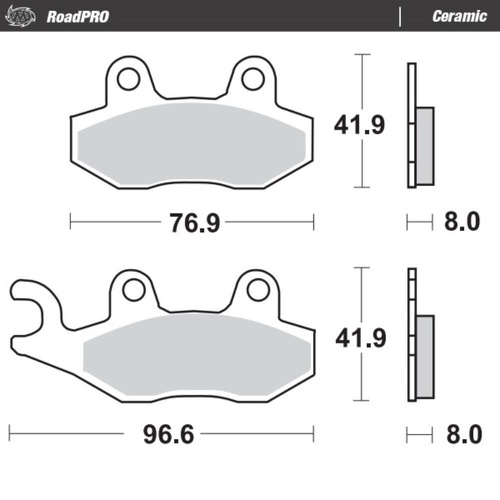 Moto-Master Suzuki TS 125 R 1989-1996 Ceramic Left Front Brake Pads