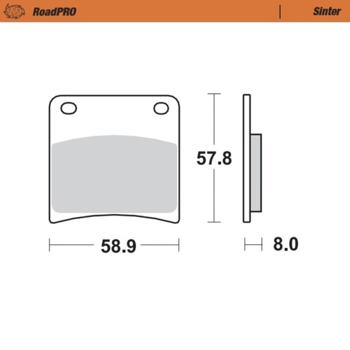 Moto-Master Suzuki GL 1400 CAVALCADE 1987-1988 Sintered Left Front Brake Pads