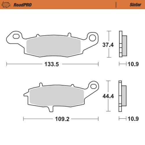 Moto-Master Kawasaki Sintered Rear Brake Pads (MM-410902)