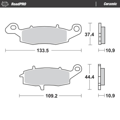 Moto-Master Kawasaki Ceramic Rear Brake Pads (MM-410904)