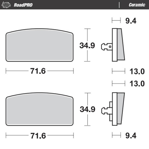 Moto-Master BMW R 100 1978-1980 Ceramic Left Front Brake Pads