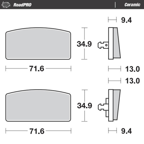 Moto-Master BMW R 90 S 900 1973-1976 Ceramic Right Front Brake Pads