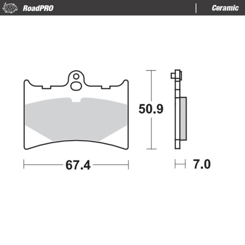 Moto-Master KTM 600 LC4 1989-1991 Ceramic Left Front Brake Pads