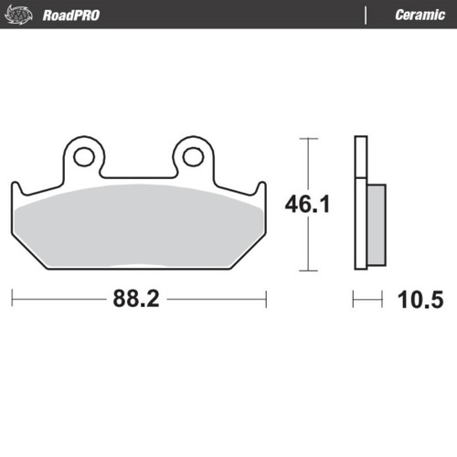 Moto-Master Honda NX 500 1988-1992 Ceramic Left Front Brake Pads