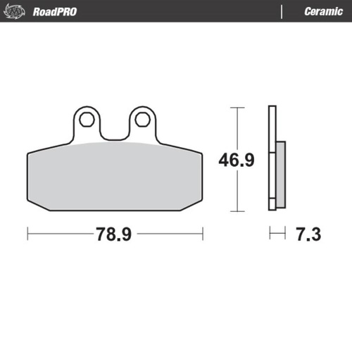Moto-Master Honda Ceramic Left Front Brake Pads (MM-411704)