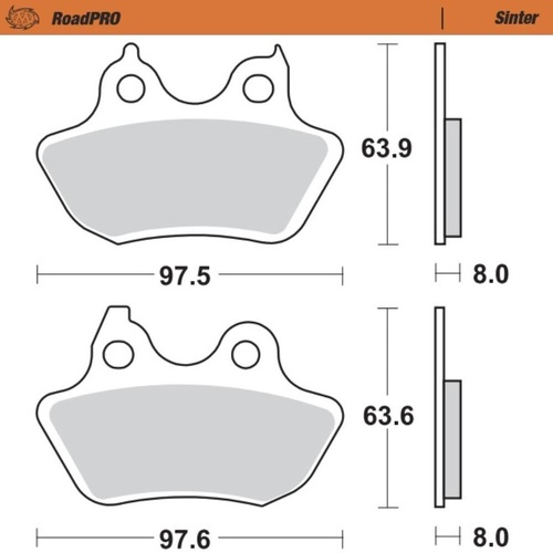 Moto-Master Harley Davidson FXD35 88 DYNA 35TH ANNIVERSARY SUPER GLIDE 2006 Sintered Rear Brake Pads