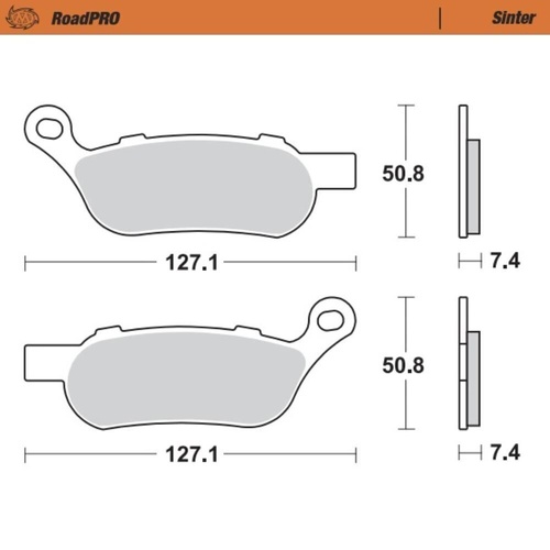 Moto-Master Harley Davidson FXSTSSE3 110 CVO SOFTAIL SPRINGER 2009 Sintered Rear Brake Pads