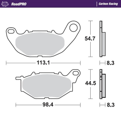 Moto-Master Yamaha YZF R3 2015-2025 Carbon Racing Front Brake Pads