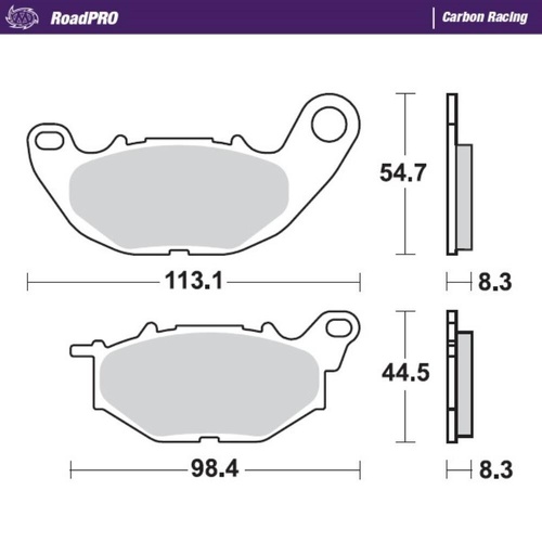Moto-Master Yamaha YZF R3 2015-2025 Carbon Racing Left Front Brake Pads