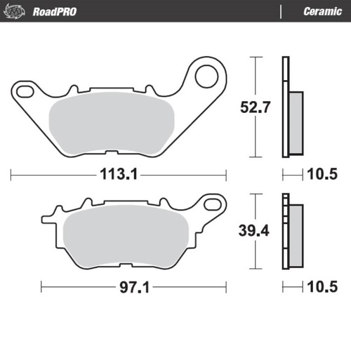 Moto-Master Yamaha YZF R3 2015-2025 Ceramic Rear Brake Pads