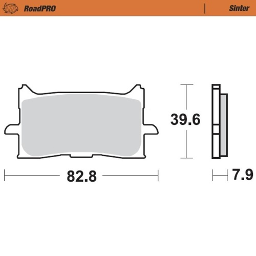 Moto-Master Honda CRF 1000 L AFRICA TWIN (NON-ABS) 2016-2017 Sintered Right Front Brake Pads