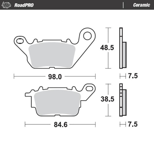 Moto-Master Yamaha Ceramic Right Front Brake Pads (MM-412904)