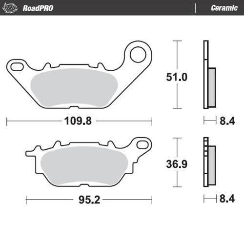 Moto-Master Yamaha NMAX 155 2017 Ceramic Rear Brake Pads