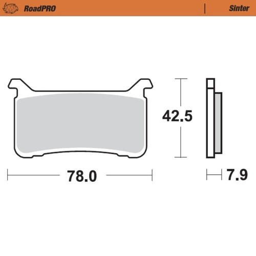 Moto-Master Honda VFR 800 X CROSSRUNNER 2017-2020 Sintered Left Front Brake Pads