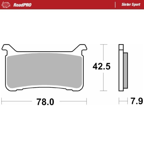 Moto-Master Honda VFR 800 X CROSSRUNNER TRAVEL EDITION 2017-2019 Sinter Sport Right Front Brake Pads