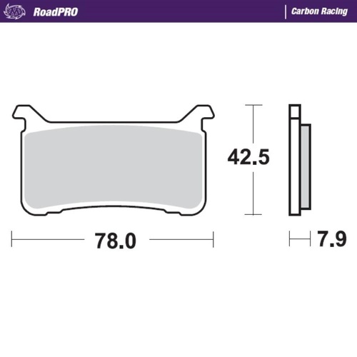 Moto-Master Honda VFR 800 F 2017-2019 Carbon Racing Left Front Brake Pads