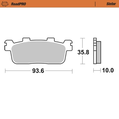 Moto-Master Yamaha X-MAX 400 2013-2025 Sintered Rear Brake Pads