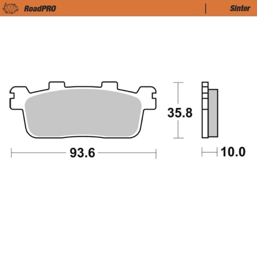 Moto-Master Yamaha X-MAX 400 2020-2022 Sintered Rear Brake Pads