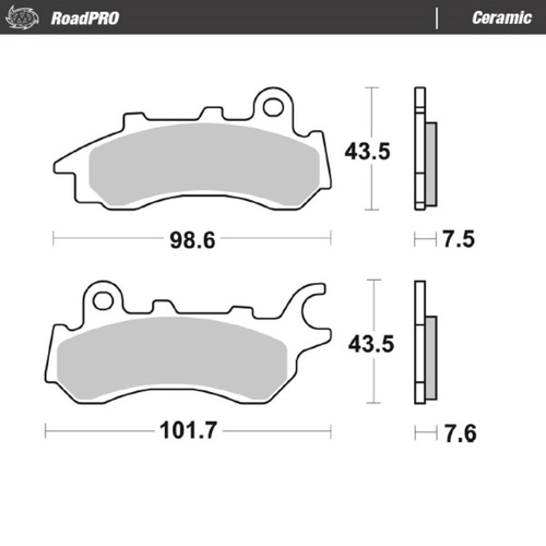Moto-Master Honda CB 125 F 2019-2025 Ceramic Left Front Brake Pads
