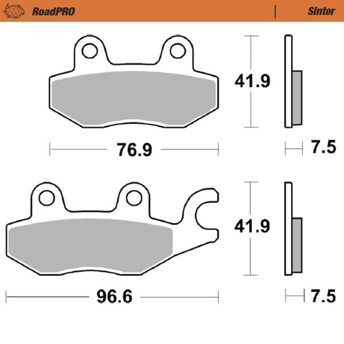 Moto-Master Kawasaki EL 500 2024-2025 Sintered Left Front Brake Pads
