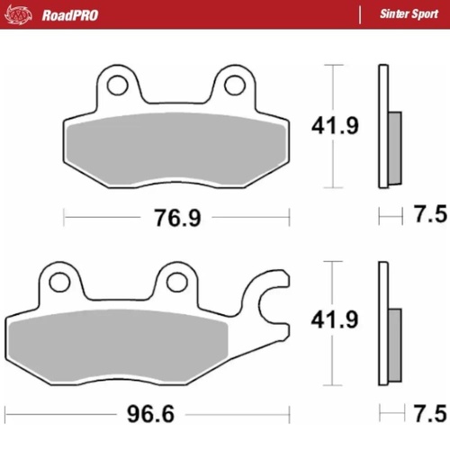 Moto-Master Kawasaki EL 500 2024-2025 Sinter Sport Front Brake Pads