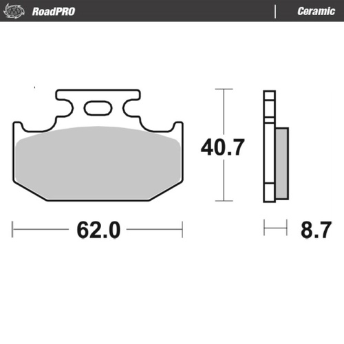 Moto-Master Yamaha XT 250 2008 Ceramic Rear Brake Pads