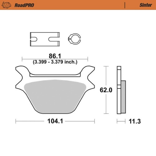 Moto-Master Harley Davidson XLH 883 SPORTSTER 1987-1990 Sintered Rear Brake Pads